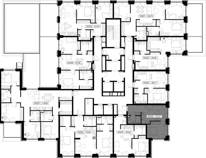 1-комнатная квартира, 37,3 м² — фото 2