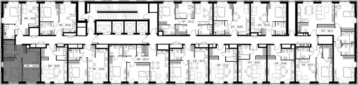 1-комнатная квартира, 44,8 м² — фото 2