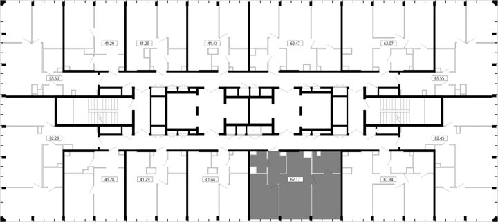 2-комнатная квартира, 62,2 м² — фото 2