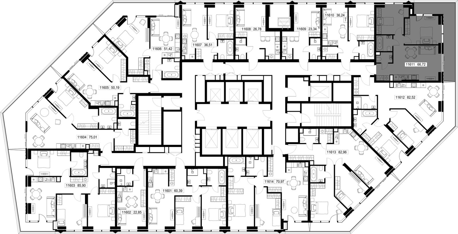 2-комнатная квартира, 66,7 м² — фото 3