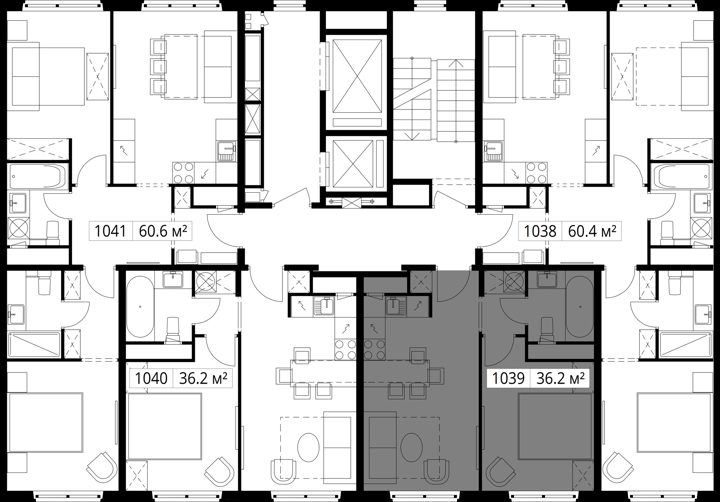 1-комнатная квартира, 36,2 м² — фото 2
