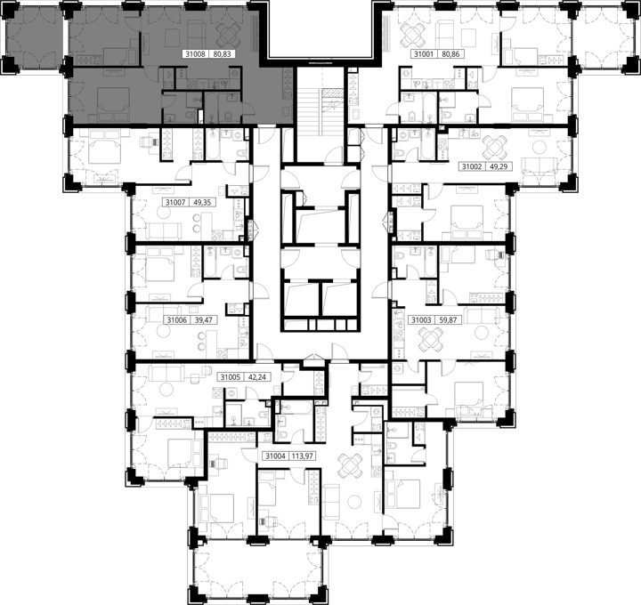 2-комнатная квартира, 80,8 м² — фото 2