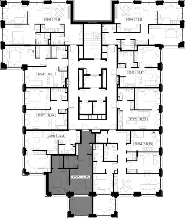 1-комнатная квартира, 53,5 м² — фото 2