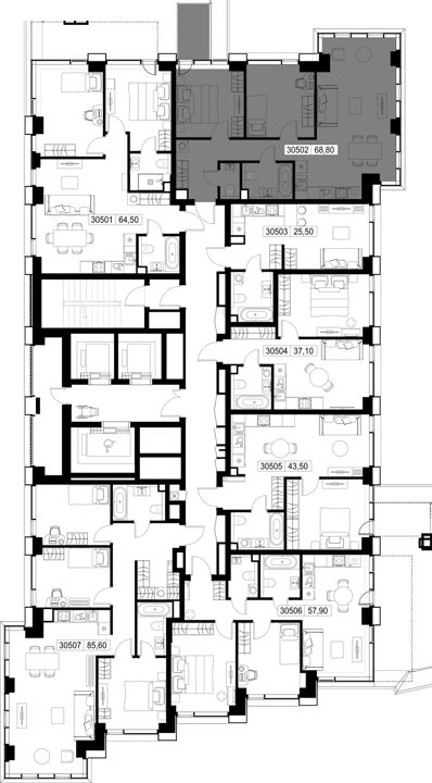 2-комнатная квартира, 68,8 м² — фото 2