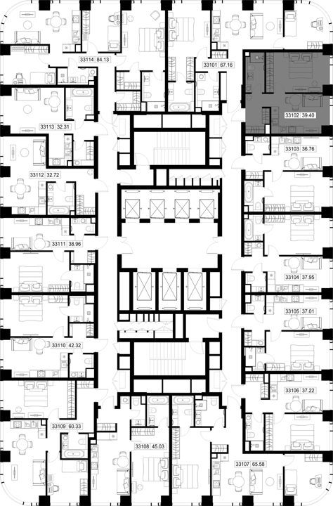 1-комнатная квартира, 39,4 м² — фото 2