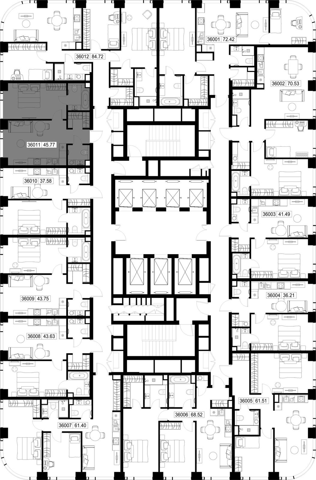 1-комнатная квартира, 45,8 м² — фото 2