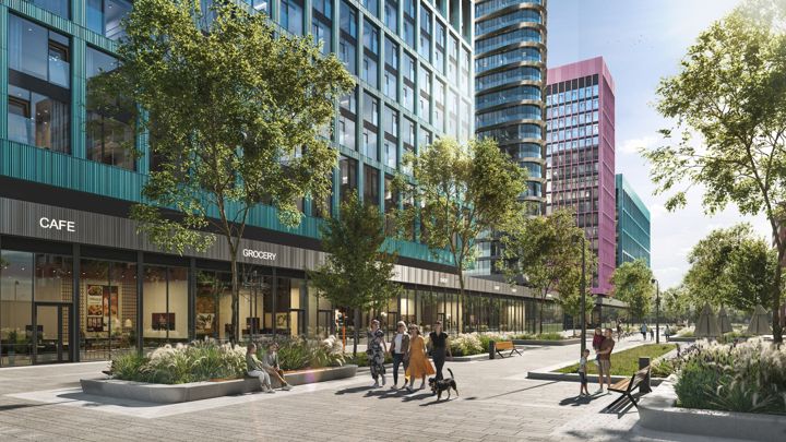 ЖК «City Bay» — Бульвар с кафе на первых этажах