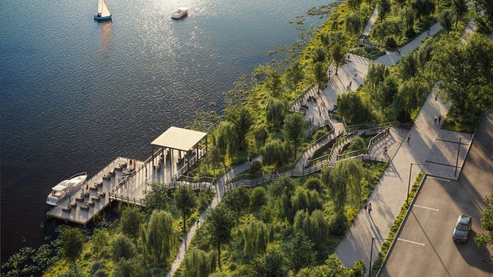 ЖК «City Bay» — Набережная с высоты